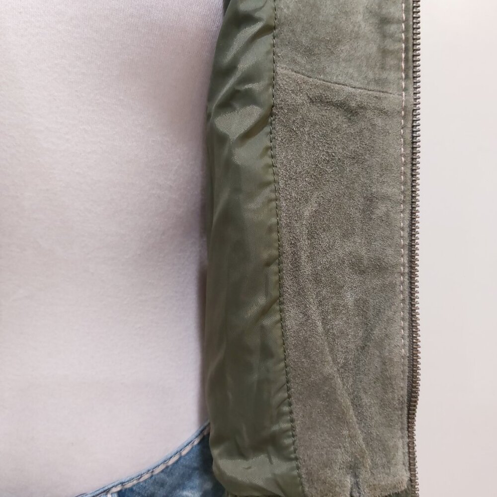 💋BOHO CHIC💋 Stunning Y2K VTG Camo Distressed Genuine Leather Vest - Picture 11 of 16